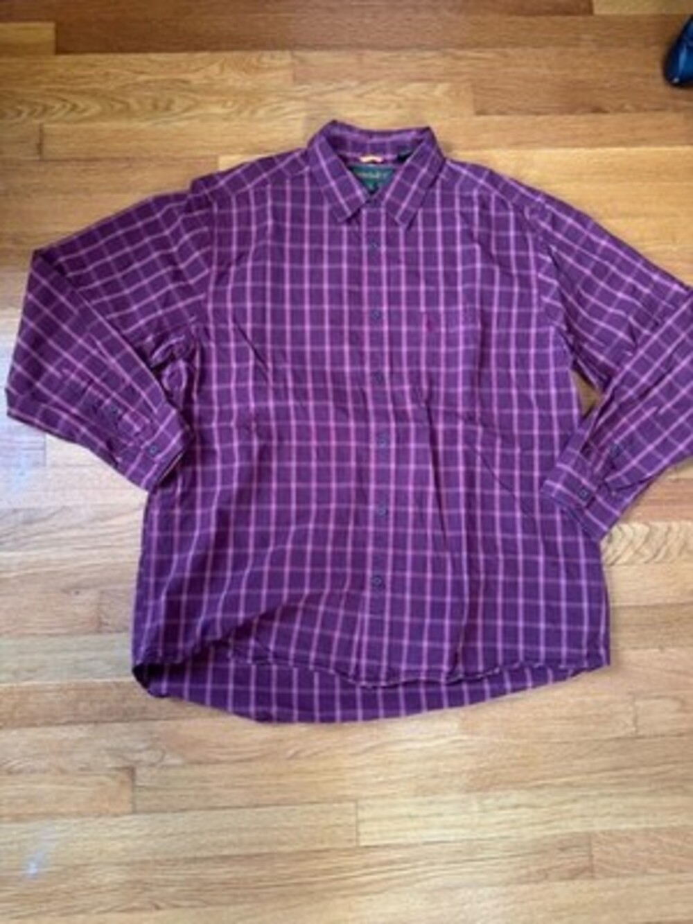 Timberland Plaid Red Flannel Button Up Men’s XL FREE SHIPPING